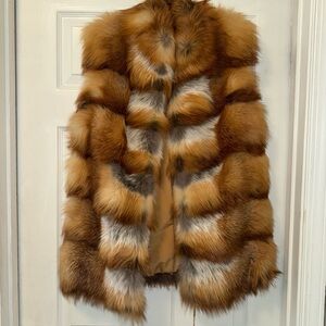 Luxurious Brown and Tan Fur Coat